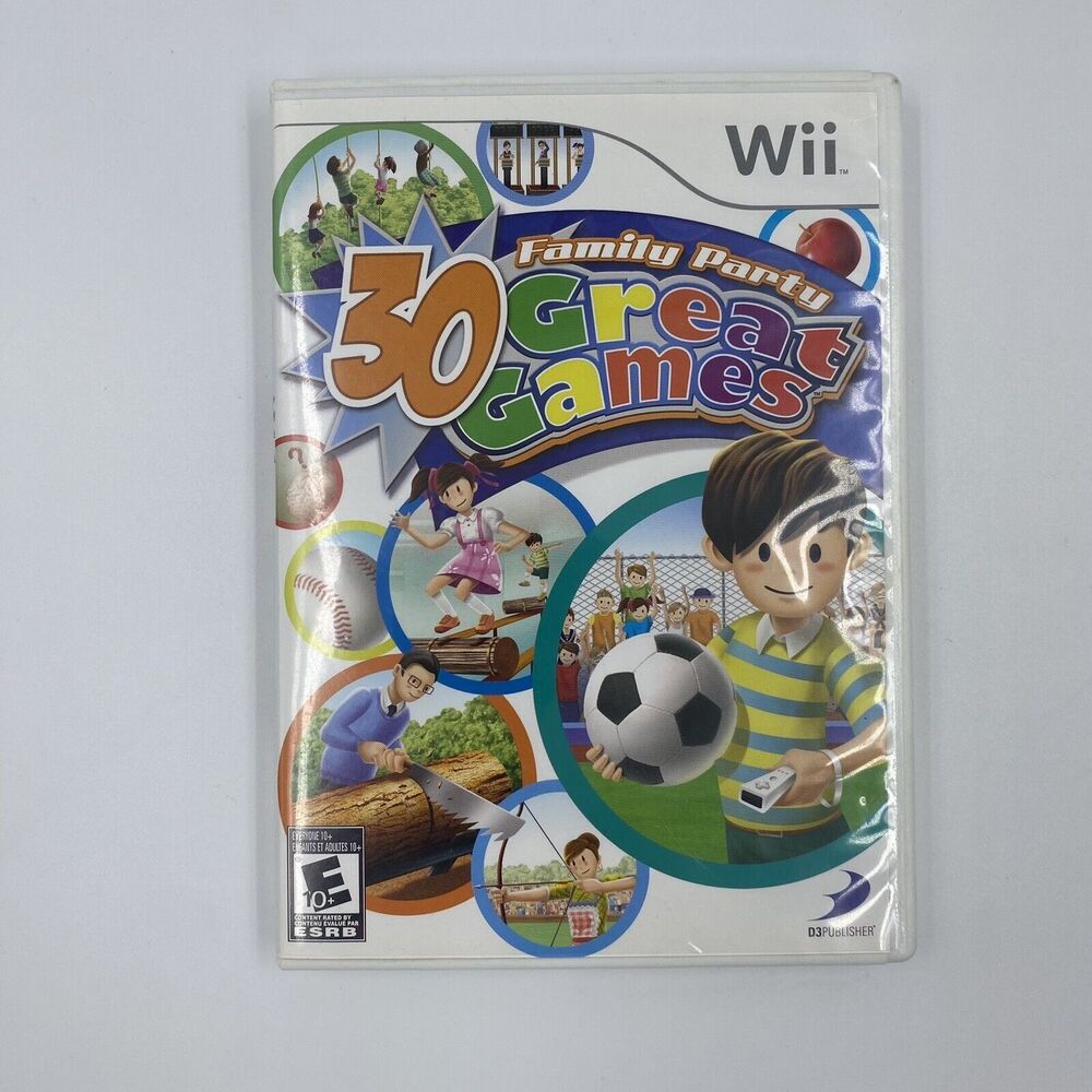 Family Party: 30 Great Games (Nintendo Wii, 2008) TESTED CIB WORKING